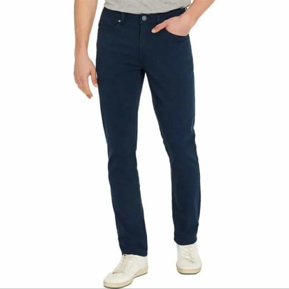Mens casual pants  soft stretch David Bitton Buffalo Blue Archer coupe style #25